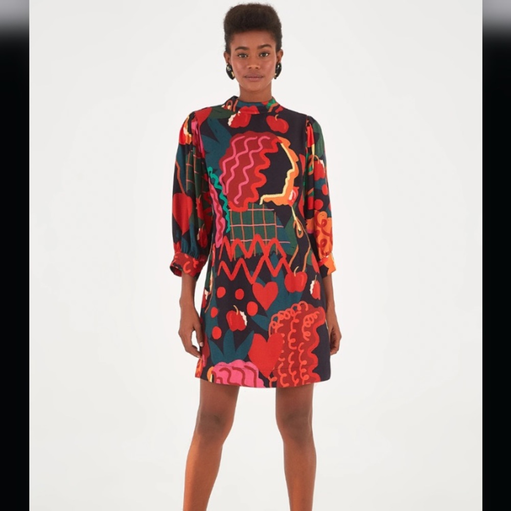 NEW Farm Rio Lovers Apple Mini Dress, XS